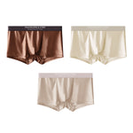3 Pack Men's Solid-Color Breathable Trunks