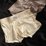 3 Pack Men's Cooling Satin-Mesh Seamless Ice Silk Antibacterial Trunks