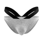3-pack Men's Double-layer Pouch V-neck Double-waist Bikini