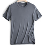 Modal Summer Short Sleeve T-Shirt Men Crew Neck Solid Color Casual Underwear Mens Clothing