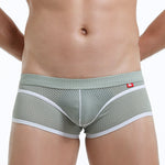 2 Pack Men's Odor-Control Breathable Mesh with U-Pouch Design Trunks