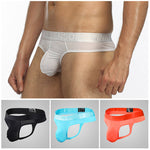 4 Pack Men's Sexy Nylon Low-Rise Comfortable Thong & Strings