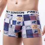 4 Pack Men’s Checkered Pattern Cotton Trunks