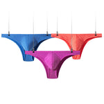 4 Pack Men's Sexy Low-Rise Durable Stretch Skin-Friendly Thongs