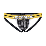 2 Pack Men's Sexy Star Print Low-Rise Breathable Comfort Trendy Briefs & Jockstrap