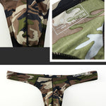 3 Pack Men's Camouflage Edgy Snug Fit Cooling Airflow Thongs