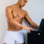 Men's Trendy Mid-Rise Breathable Lined Simple Home & Casual Boxers