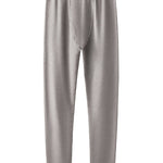 Men's Solid Color Double-Layer Bamboo Fiber Thermal Bottoms