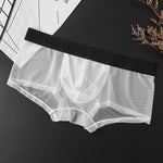 2-Pack Men's Breathable Mesh Ice Silk U-convex Low Waist Boxer Briefs