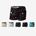 4 Pack Men's Mid-Rise Lightweight Printed Seamless Comfort Trunks