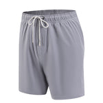 Men's Solid Quick-Dry Built-in Breathable Mesh Liner Travel-Friendly Sporty Board Shorts