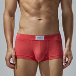 2 Pack Men's Low-Rise Solid Breathable Cotton Trunks
