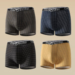 3 Pack Men's Low-Rise V-Shape Waistband Trendy Loose Fit High-Stretch Trunks