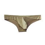 4 Pack Men's 3D U-Pouch Low Rise Ice Silk Cooling Satin Bikinis