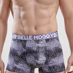 Men's Ice Silk Sexy Breathable Printed Boxers Briefs