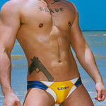Men's Contrast Color Retro Mesh Bikini Briefs