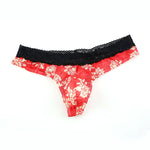 4 Pack Men's Lace Comfy Waistband U-Pouch Thongs