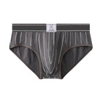 4 Pack Men's Striped Design Soft-Touch Cotton Fabric Breathable Briefs