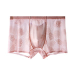 4 Pack Men's Ice Silk Antibacterial Mid-Rise Seamless Comfort Trunks