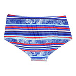 Men's Striped Trunk Square Leg Swimsuit