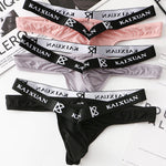 3 Pack Men's Sexy Ice Silk Mesh Breathable Erotic Thong & Strings
