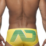 2 Pack Men's Trendy Prints U-Pouch Low-Rise Skin-Friendly Swim Briefs