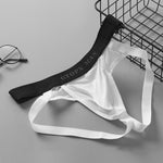 2 Pack Men's Low-Rise Ice Silk Breathable Mesh Jockstrap