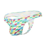 4 Pack Men's U-Pouch Playful Prints Moisture-Wicking Low-Rise Thongs