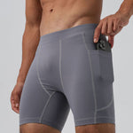 Men's Ultra-Stretch Sharkskin Ice Silk Compression Pants with Pocket