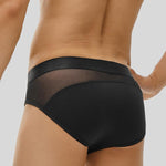 3 Pack Men's Breathable Sexy Lightweight Mesh Panels Briefs
