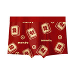 4 Pack Men's Soft Jacquard Cotton Lucky Red Breathable Trunks