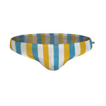 Men Casual Stripe Quick Drying Swim Briefs