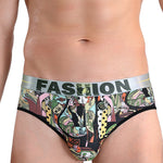 3 Pack Men's Cartoon Modal Printed Briefs And Trunks