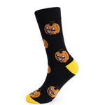 4 Pairs Pumpkin Personality Skeleton Cartoon Trendy Cotton Crew Socks