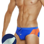 Men's Seamless Comfort Color-Blocked Quick-Dry Swim Briefs