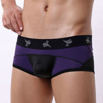 3 Pack Men's Nylon Mesh Breathable U-Pouch Trunks