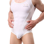 Men's Mesh Breathable Running & Gym Design Singlet Bodysuit