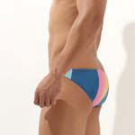 2 Pack Men's Low-Rise Color-Blocking Bikini