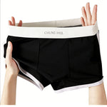 4 Pack Men's Mid-Rise Solid Color Stretch Fit Breathable Trunks