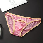 4 Pack Men's Airy Mesh Design Low-Rise Contoured Pouch Briefs