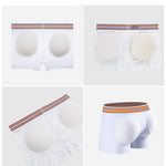 2 Pack Men's Breathable Mesh Butt-Lifting 3D Enhancing Design Seamless Shapewear