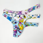 2 Pack Men's Low-Rise Sexy Print Thong