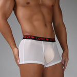 3 Pack Men's Sexy Lace Breathable Comfortable Durable Stretch Silky Touch Trunks