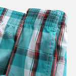 Mens Plaid Front Pouch Boxer Shorts
