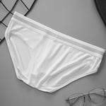 2-Pack Men's Threaded Design Breathable Comfort Low-Rise Thin U-convex Briefs