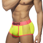 2-pack Men's Contrast Color Mesh High Elastic U-convex Three-dimensional Pouch Sports Boxer Shorts
