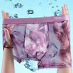 4 Pack Men's Antibacterial Crotch Comfortable Stretch Lightweight Trunks
