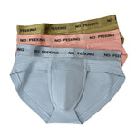 3 Pack Men's One-Piece Cut Briefs with Enhanced Pouch and Stretch Waistband