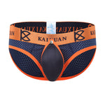 2 Pack Men's Sexy Mesh Front Opening Sponge Coaster Briefs