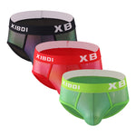 3 Pack Men's Sexy Trendy Comfortable Breathable Briefs